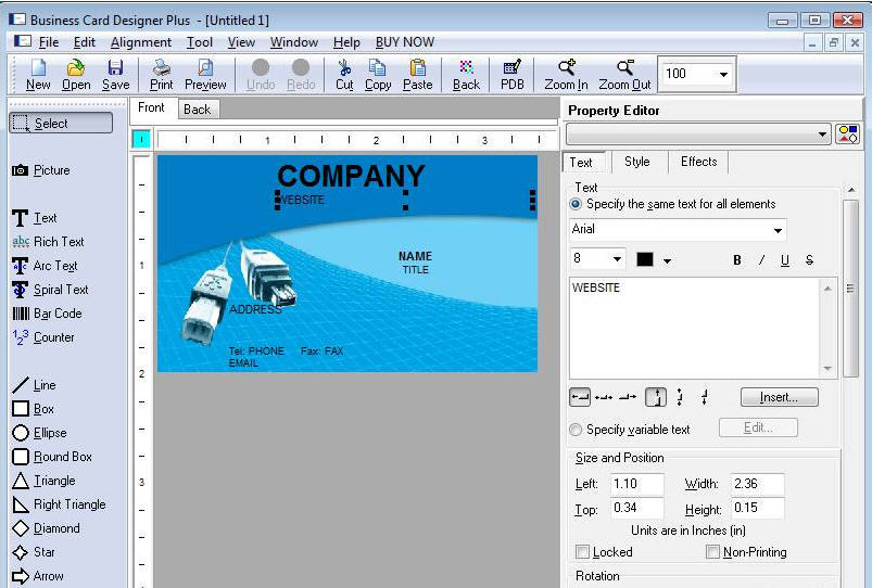 download the new version for windows Business Card Designer 5.15 + Pro