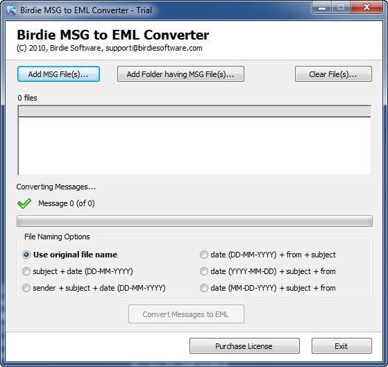 shareware .eml to msg converter
