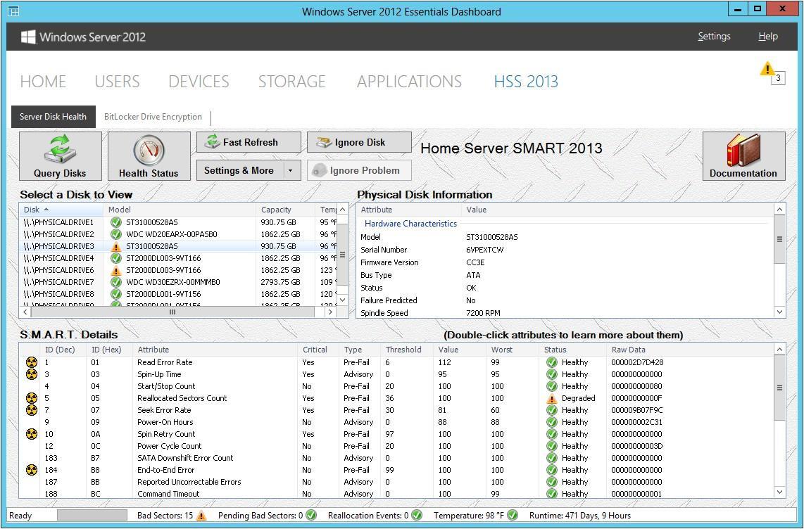 Мониторинг 2013 года. SATA Downshift Error count.