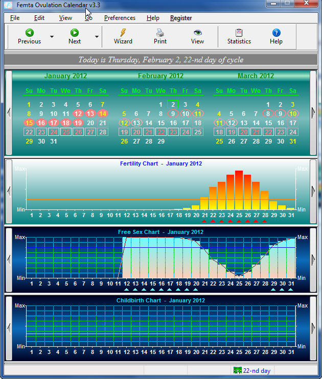 Femta Ovulation Calendar download for free GetWinPCSoft