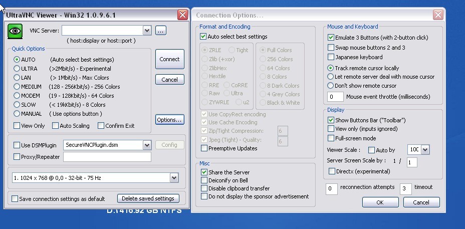 ultravnc one click windows 7