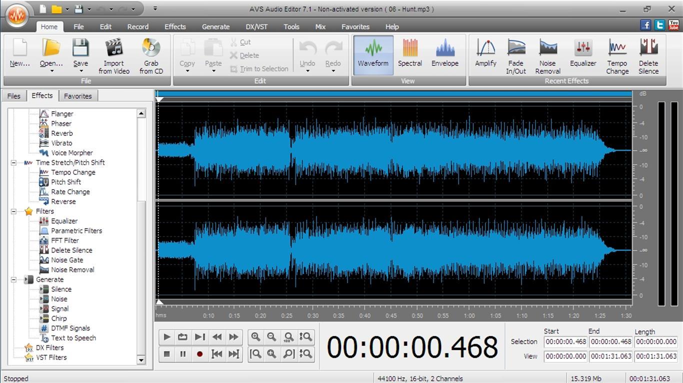 zoom wave avs audio editor