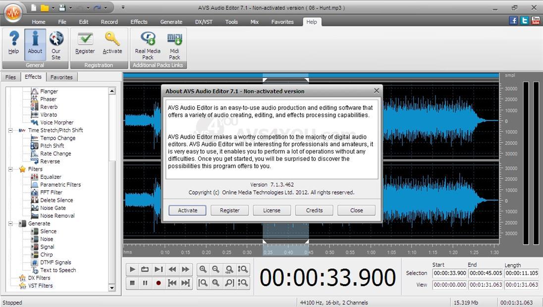 instal the last version for ios AVS Audio Editor 10.4.2.571