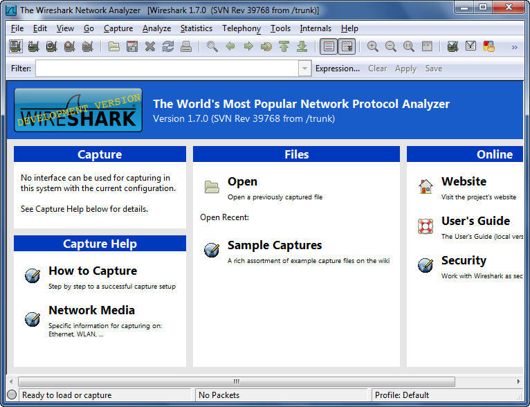 where to find size of download wireshark