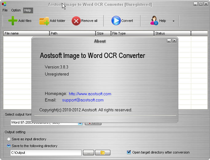 Aostsoft Image To Word Ocr Converter Download For Free Getwinpcsoft