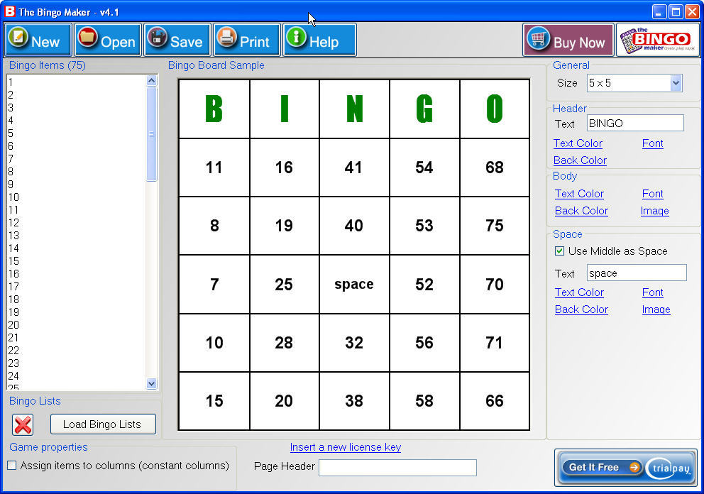 bingo maker free