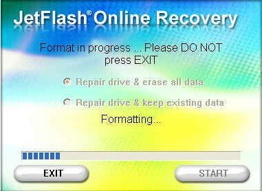 Jetflash online recovery не видит флешку