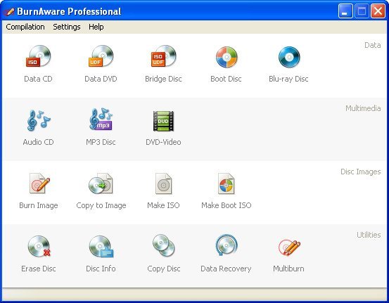 BurnAware Pro + Free 17.1 download the new version