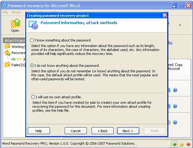 ms word password recovery