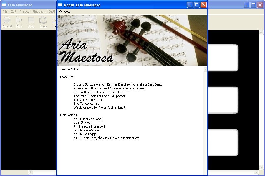 aria maestosa edit midi tracks