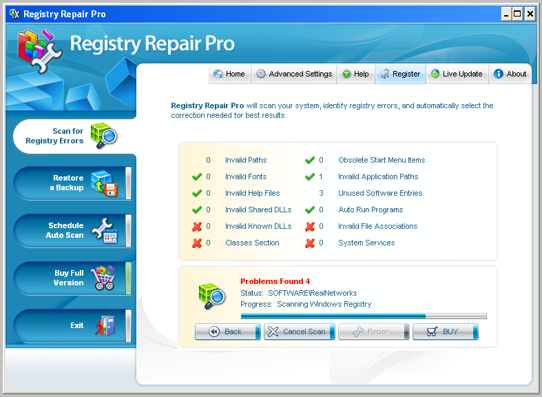 legitimate windows xp registry repair tool