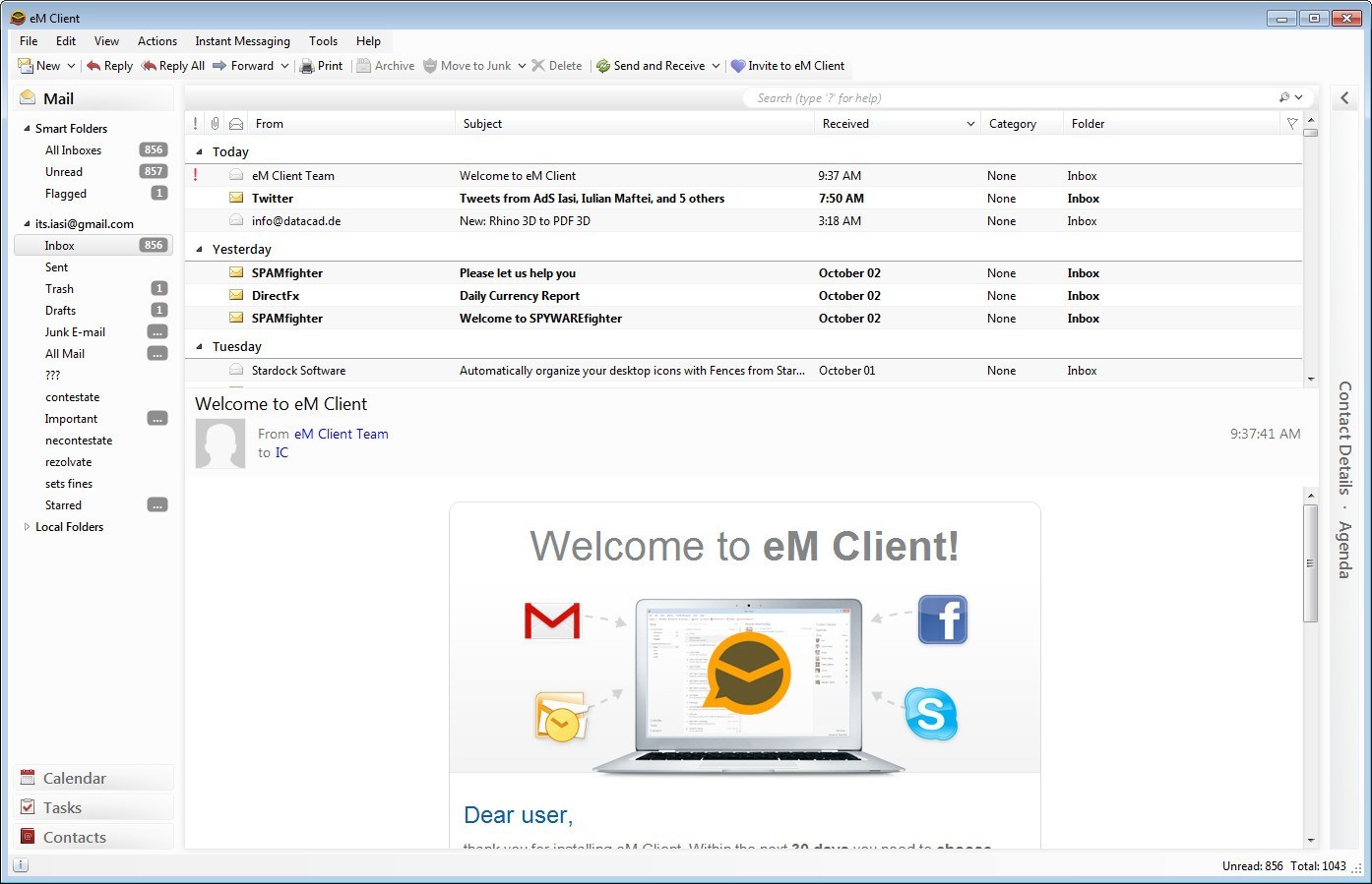 em client free email client download for windows 7