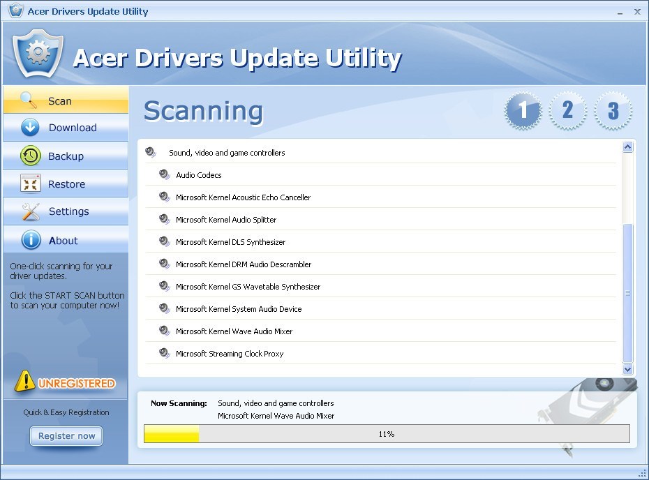 driver setup utility acer incorporated