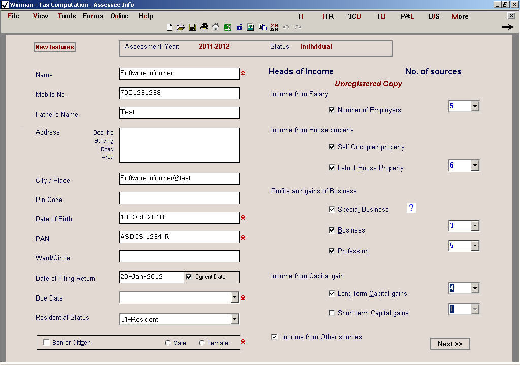 itr computation software free download