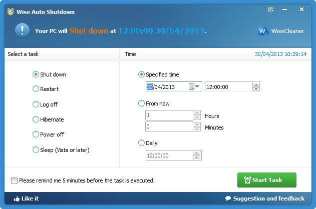 download the last version for iphoneWise Auto Shutdown 2.0.4.105