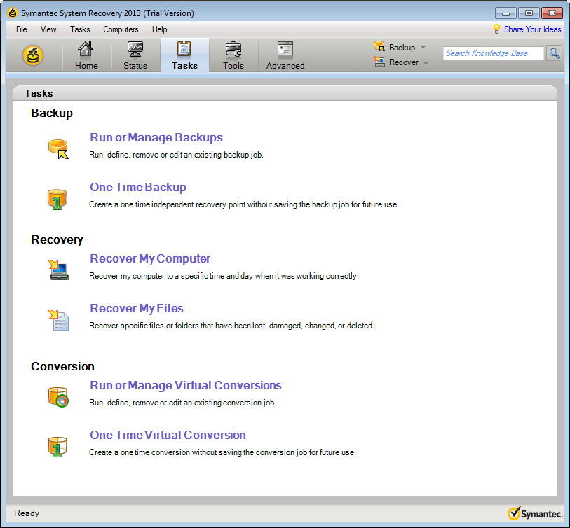 Symantec System Recovery 2013 latest version - Get best Windows 