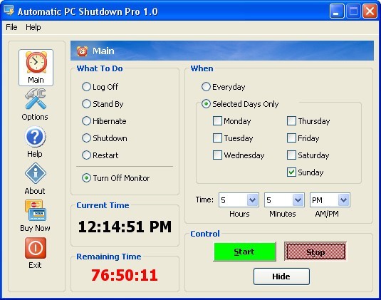 computer auto shutdown timer windows 7