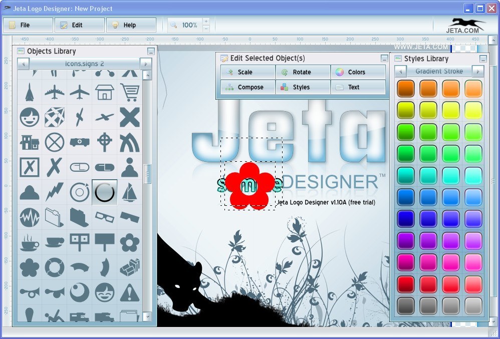 jeta logo designer get dst download