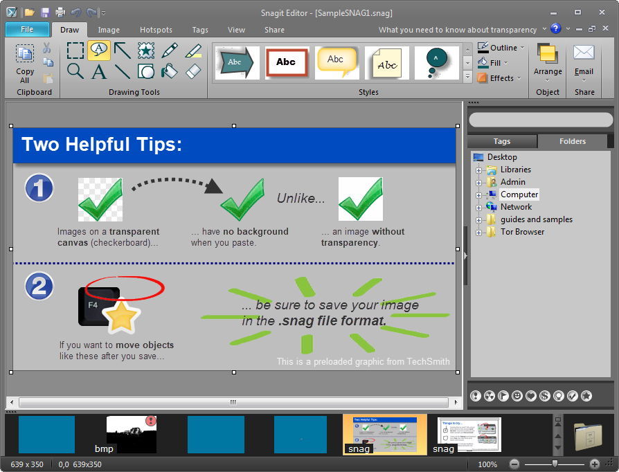 snagit video message with screen pc