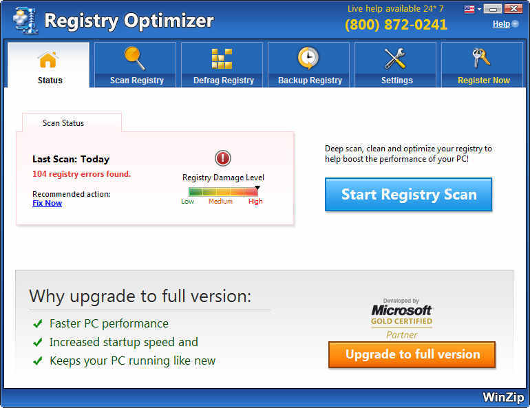 Winzip registry optimizer что это