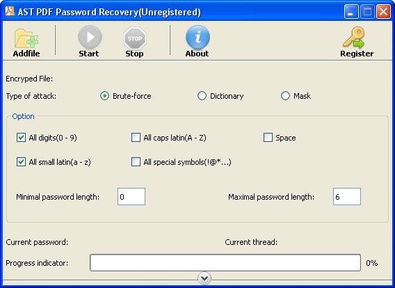 recover pdf password 128 bit