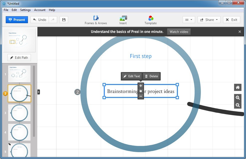 Программа для презентаций prezi