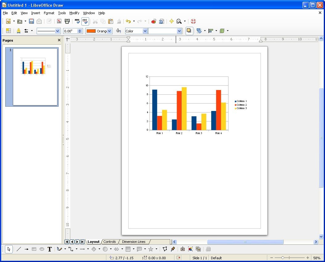 Мастер диаграмм в программе libreoffice calc задается с помощью пиктограммы