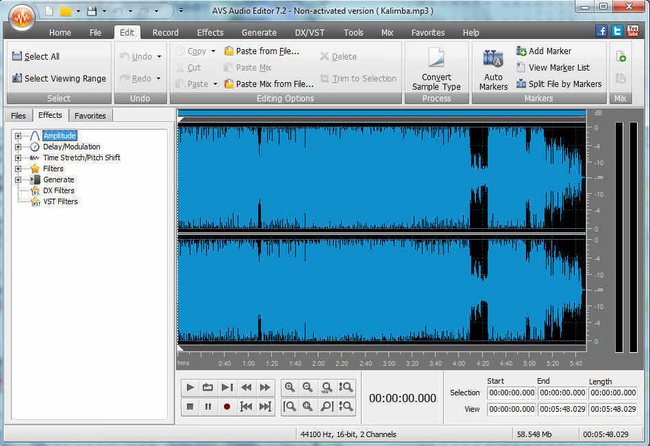 AVS Audio Editor 10.4.2.571 download the new version for mac