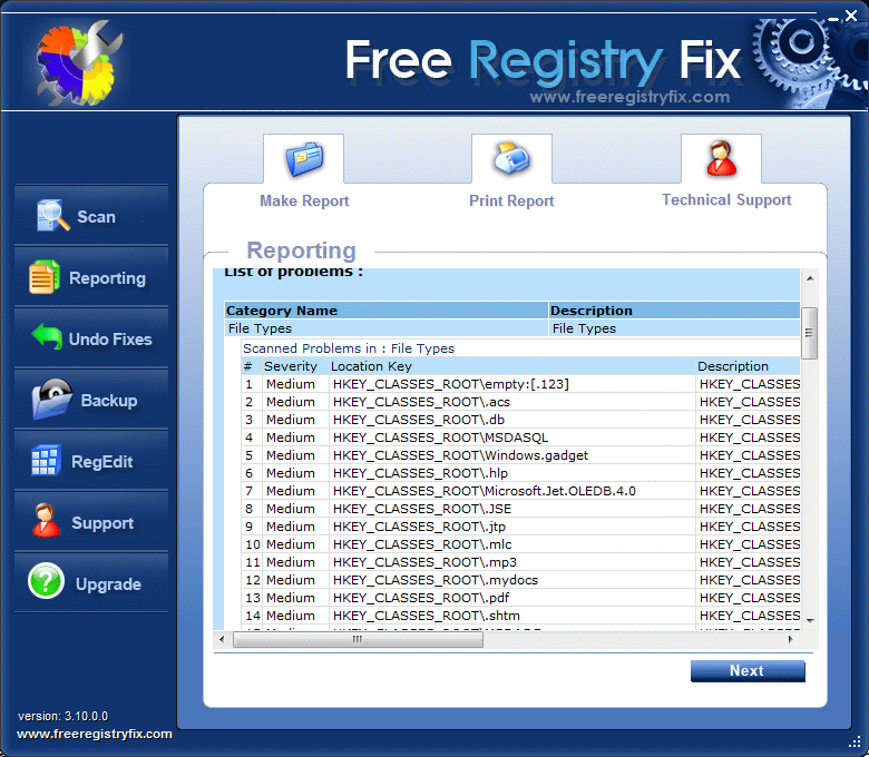 free registry repair software for xp