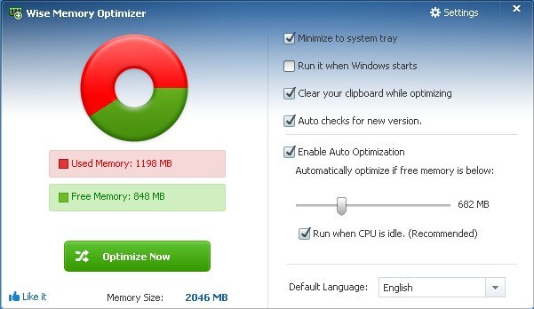 wise memory optimizer new version not as good