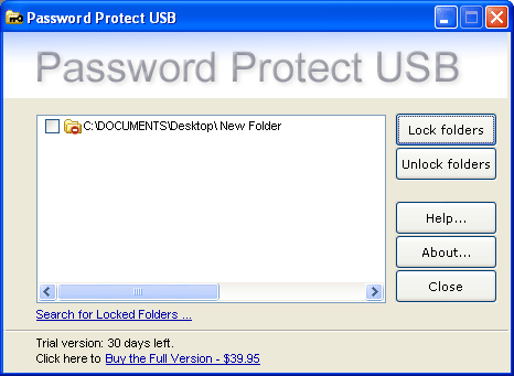 usb key password protection