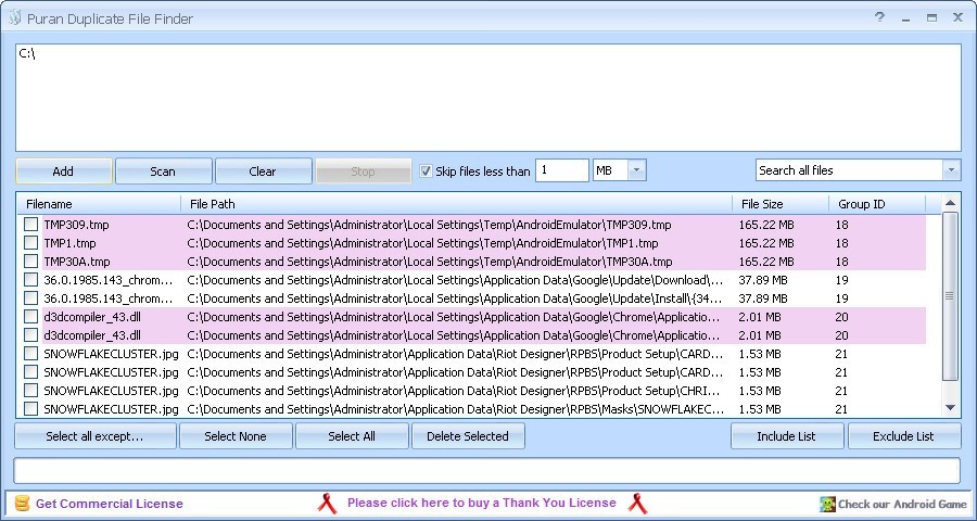 duplicate file scanner windows