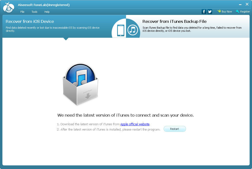 download the new version for windows FoneLab iPhone Data Recovery 10.5.82