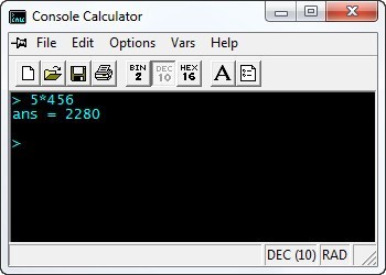build extremely precise console calculator