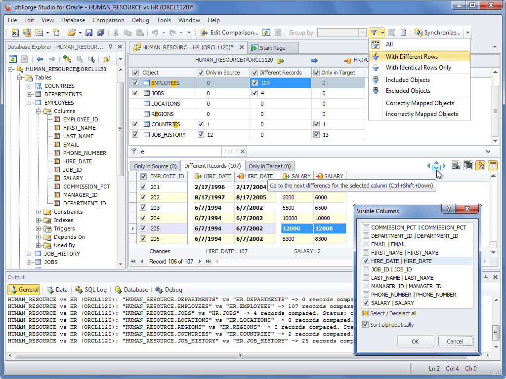 aqua data studio direct output to a file