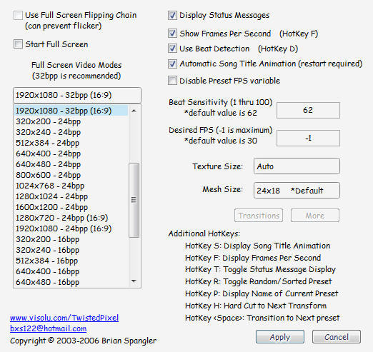 get ambience visualization for windows media player 12