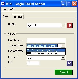 wol wake on directed packet wake on magic packet