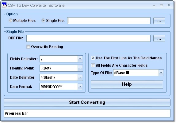 free dbf to csv converter