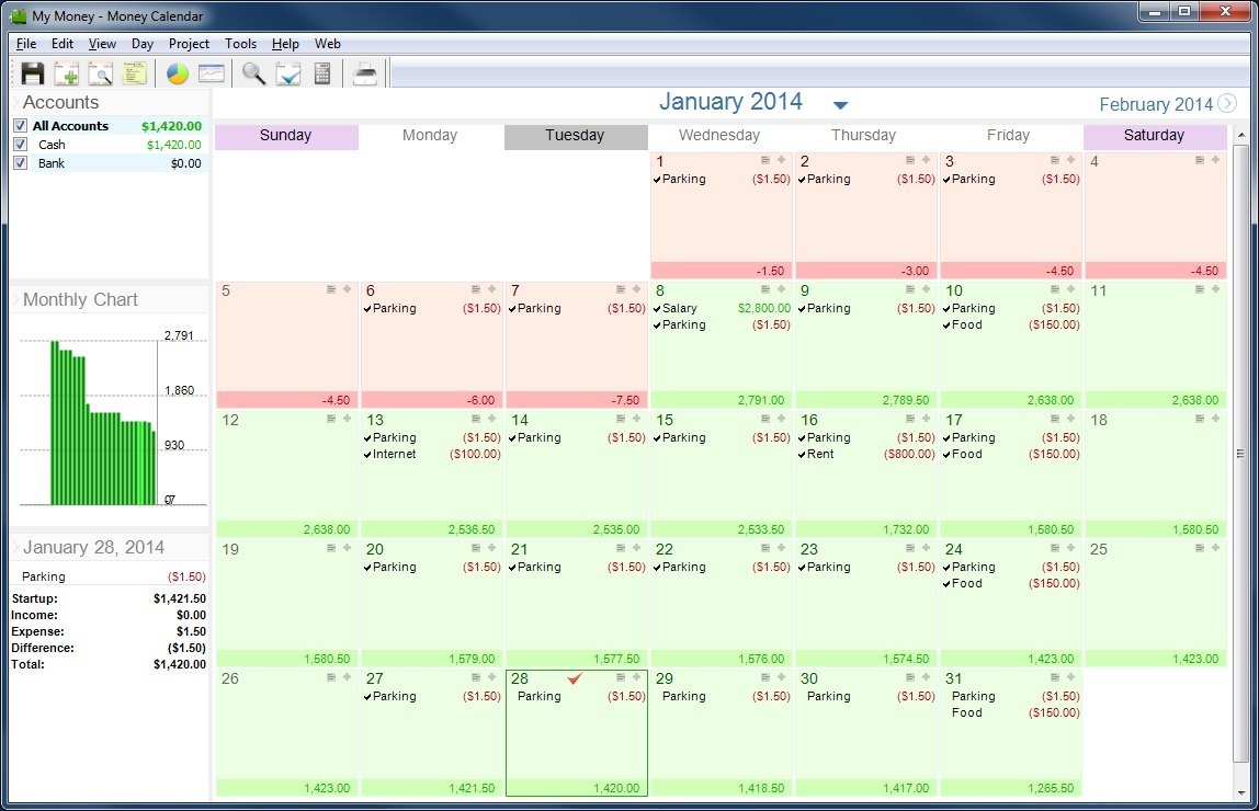 Money Calendar Lite latest version Get best Windows software