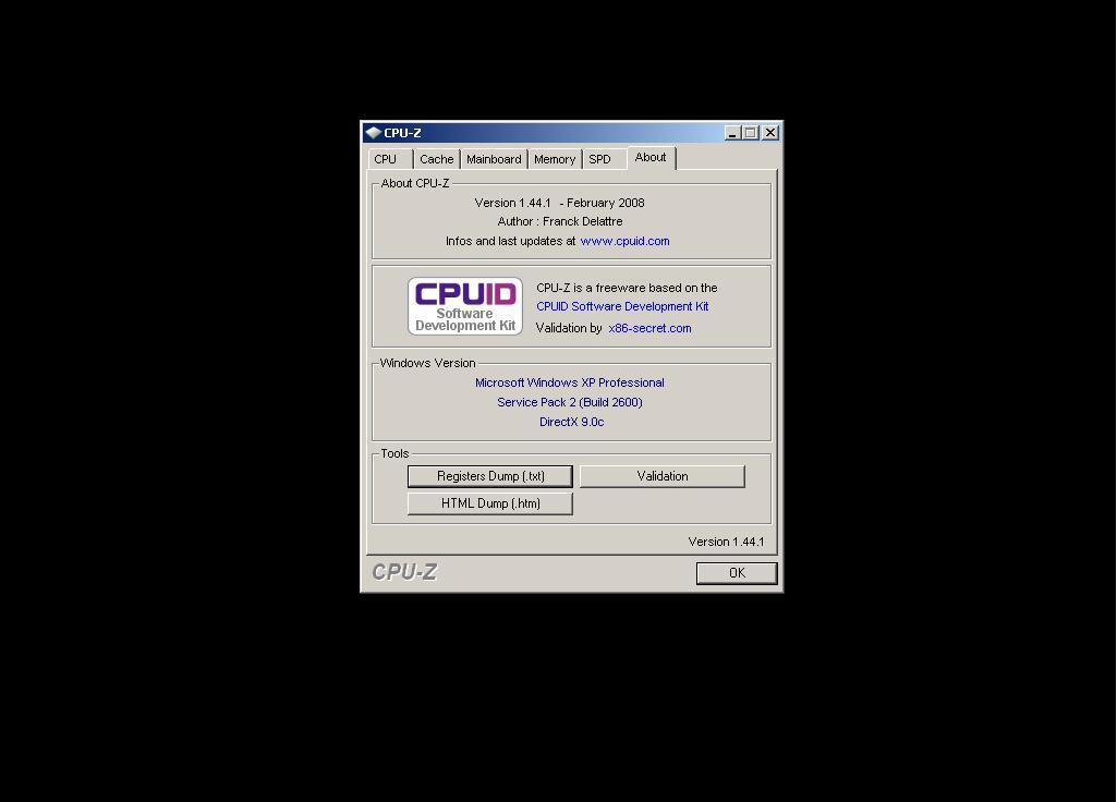 download the last version for apple CPU-Z 2.08