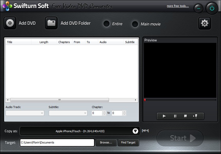 swifturn free dvd audio extractor