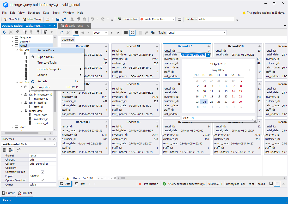 mysql rank query