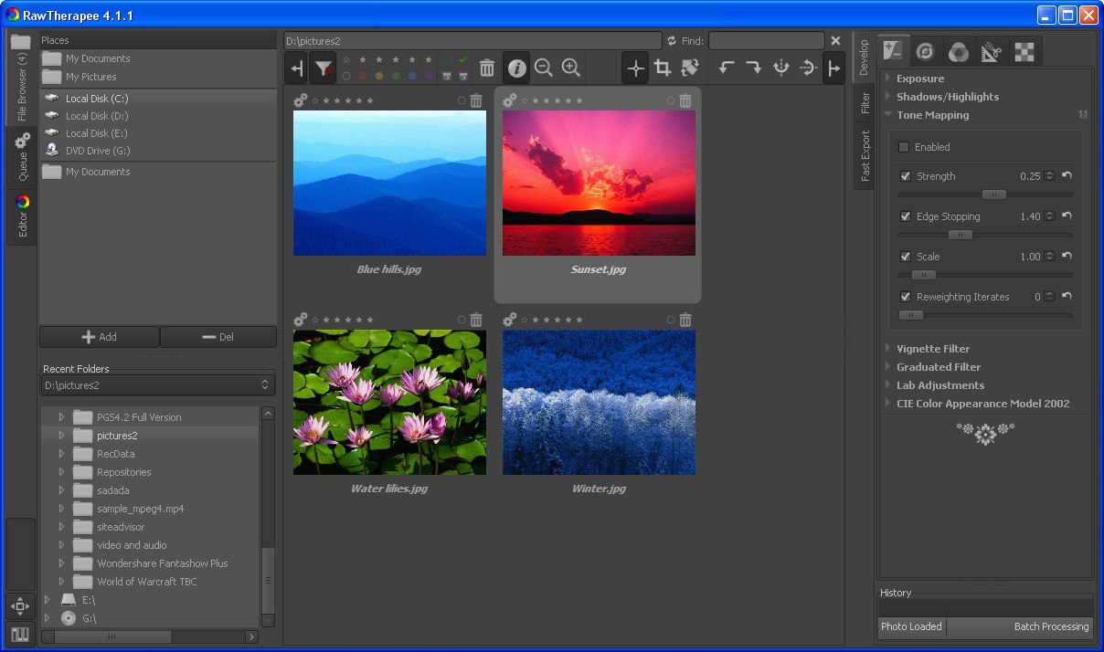 workflow for editing photos using rawtherapee