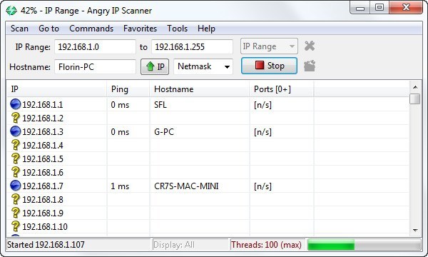 angry ip scanner filtered ports