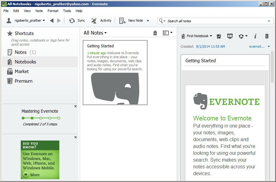downloading EverNote 10.64.4