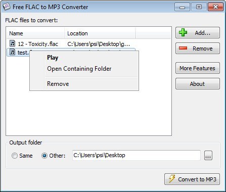 program to convert flac to mp3