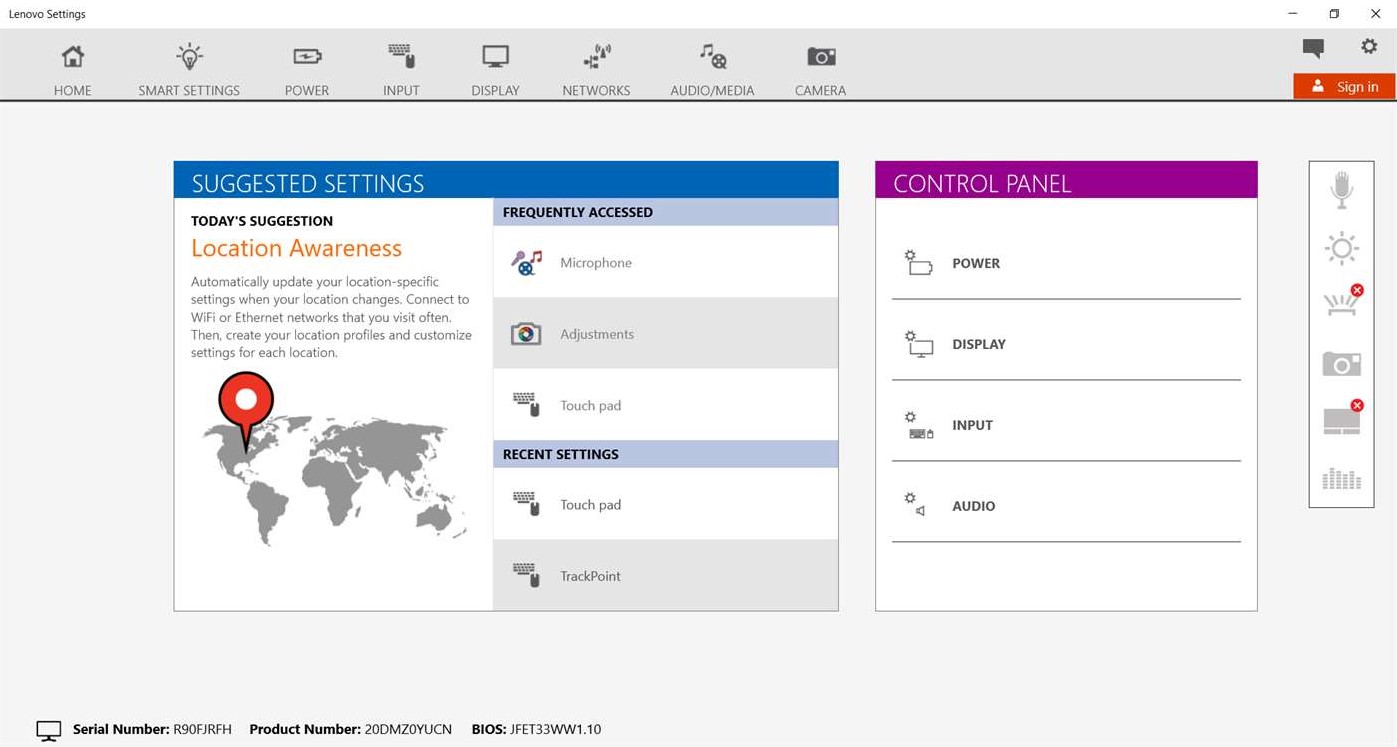 Как открыть lenovo settings