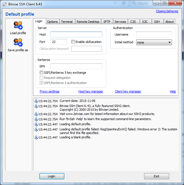 instal the new Bitvise SSH Client 9.31
