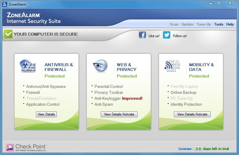 download zonealarm internet security