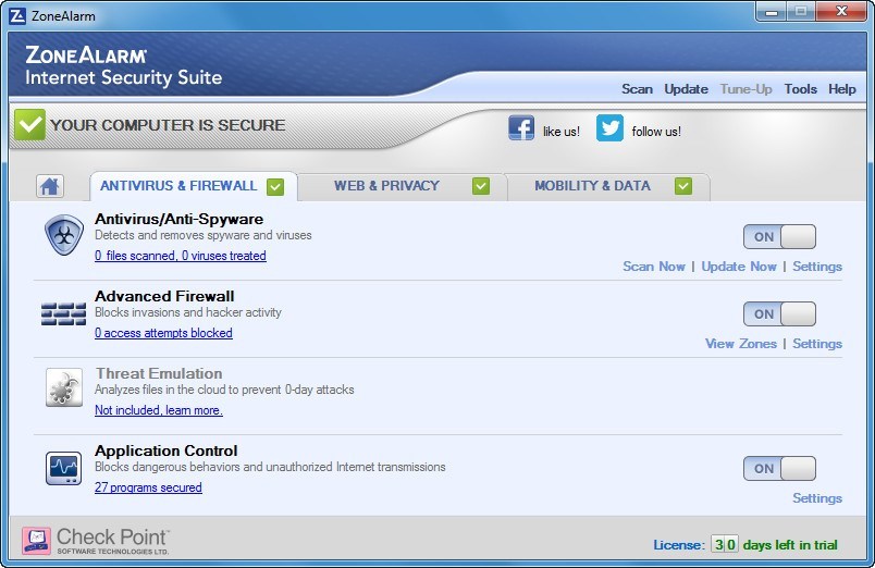 Cheapest ZoneAlarm Internet Security Suite 8